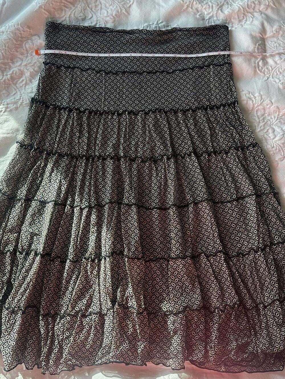Y2K midi nylon skirt M/L